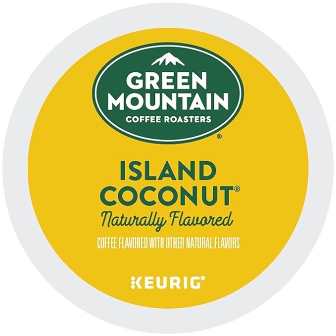 Green Mountain Island Coconut Coffee 18 to 144 Keurig K cups Pick Any Quantity
