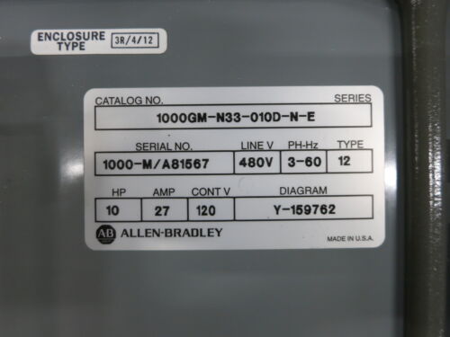 NEW Allen Bradley Size 1 Starter 30A Fusible Combo Box 1000GM E3 Plus 30 Amp 3R - Picture 2 of 9