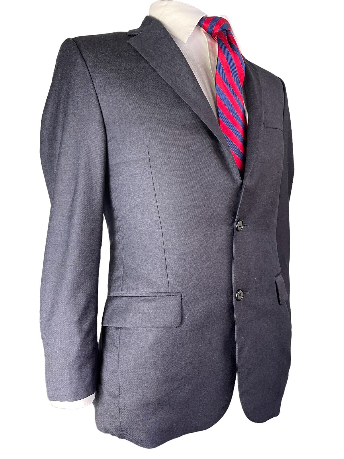 HICKEY FREEMAN, RECENT SOLID DARK BLUE WOOL  BLAZ… - image 5