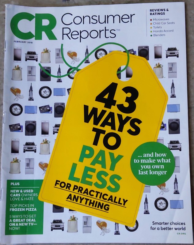 Used Issue of Consumer Reports Magazine (February 2018) in perfect condition
