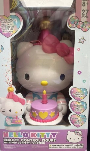 Grande statuina compleanno telecomando Hello Kitty con funzione confetti--Nuova - Foto 2 di 5