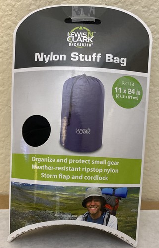Lewis N Clark Uncharted Nylon Stuff Bag - Backpacking - Organisieren - Schwarz