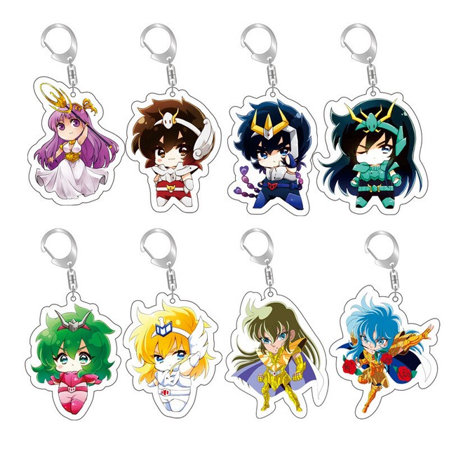Ciondolo Portachiavi Classico Anime Saint Seiya Acrilico Cartoni animati Gioielli Regalo Ciondolo Portachiavi Classico Anime Saint Seiya Acrilico Cartoni animati Gioielli Regalo