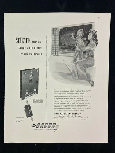 Rador Vapor A/C Control Magazine Ad 10.75 x 13.75 Dade Brothers Packaging - Picture 1 of 4