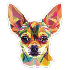 Triangulated Chihuahua Dog Car Bumper Sticker Vinyl Decal