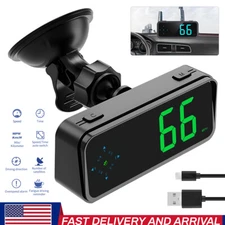 Universal Digital Speedometer GPS Car HUD Head-Up Display MPH Overspeed Alarm US