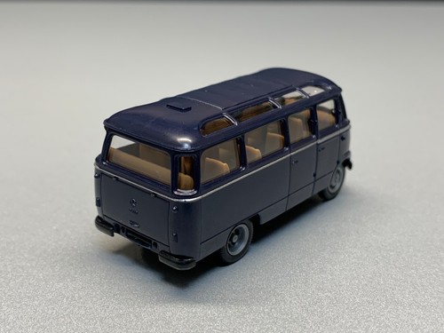 Mercedes Benz MB L 319 O 319 Fenster Personen Wagen dunkel blau Brekina H0 1:87 - Bild 7 von 12