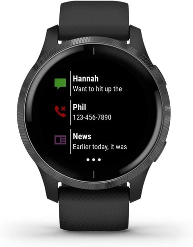 Garmin - Venu GPS Smartwatch 30mm Fiber - Black - 010-02173-11 - Picture 2 of 3