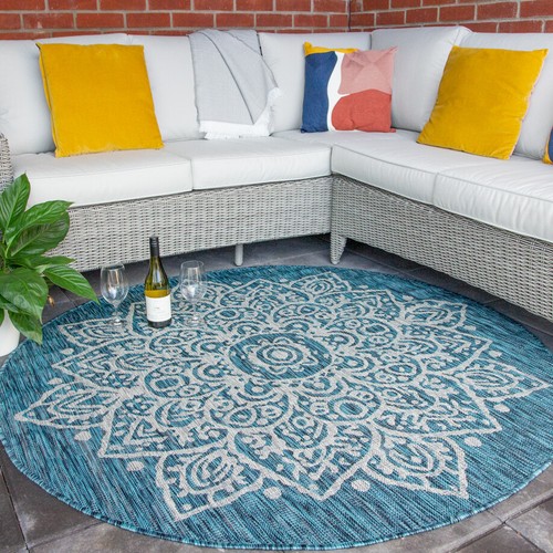 Circle Dining Room Rugs Modern Living Room Rugs Round Patchwork Living Room Rugs - Picture 29 of 35