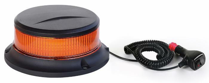 GIROFARO MINI A LED 12-24V BASE FISSA 18 LED LAMPEGGIANTE BASSO MULETTO
