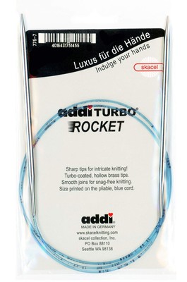 Circular Turbo Rocket Lace Skacel Blue Cord 16 inch 40cm Size US 10.5 6.5mm