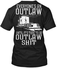 Trucker Outlaw Sh T K Dub Left Chest T-Shirt Made in the USA Size S to 5XL