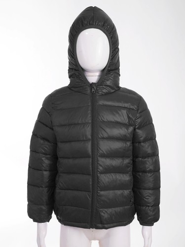 Kids Winter Coat Puffer Jacket Girls Long Sleeve Hoodie Lightweight Outerwear - Picture 28 of 117