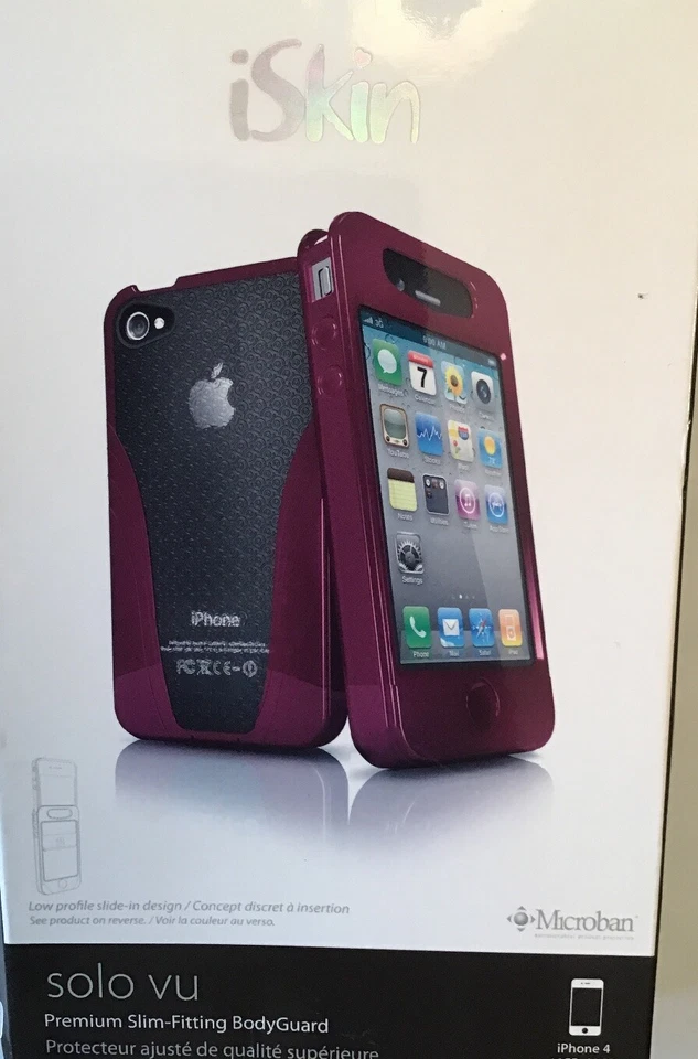 Funda iSkin Solo Vu para iPhone 4 Merlot Roja Cubierta Equipada Nueva Envío Gratuito Foto 2 de 2
