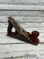 VTG Stanley Wood Hand Plane Woodworking Hand Tool With Wooden Handle Made In USA