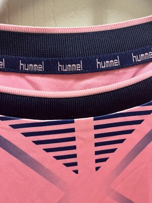 NWT 22-23 Hummel Everton Soccer Pink Away Long Sleeve Jersey