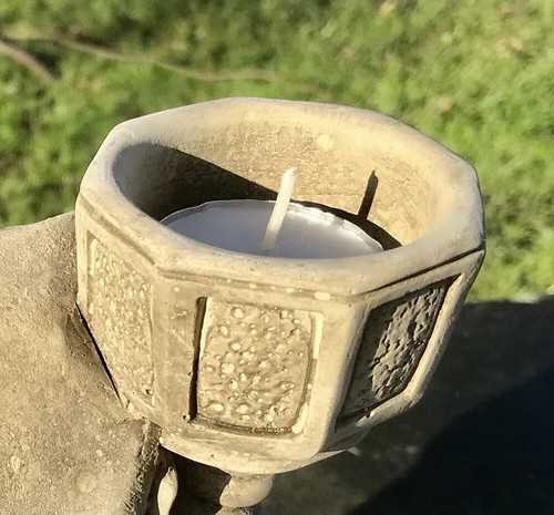 The Watcher (candle holder) Stone Garden Ornament - Picture 3 of 5