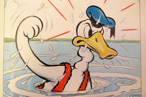 FIRST DONALD DUCK BOOK: DISNEY LINEN CHILDREN'S BOOK #978," WHITMAN PUB., 1935 - Picture 4 of 6