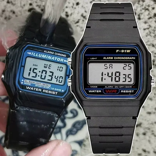 F91W Waterproof Vintage Retro Silver Stainless Steel Digital Unisex Watch AU - Picture 11 of 13