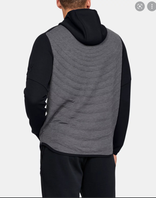 UNDER ARMOR Sweatshirt Unstoppable MOVE LIGHT RADIAL Black Heather Jacket XL | eBay