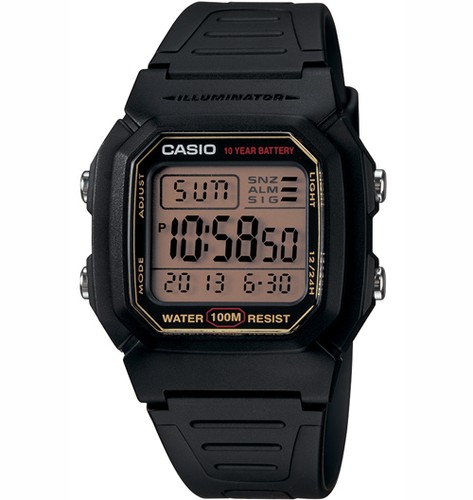 Casio W800HG-9AV, Digital Watch, Resin Band, Stopwatch, Alarm, 10 Year Battery - Picture 1 of 2