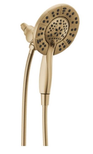 Delta 58499-CZ 1.75 GPM 2-in-1 Multi Function Round Shower Head Champagne Bronze