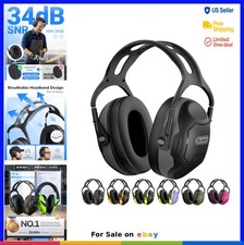 Noise Cancelling Ear Muffs 28 NRR SNR 34 dB Over the Head Black Grey Ear