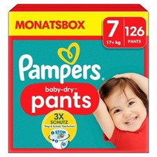 Pampers Windeln - Baby Dry Pants Gr.7 Extra Large 17+kg - Monatsbox - 126St.
