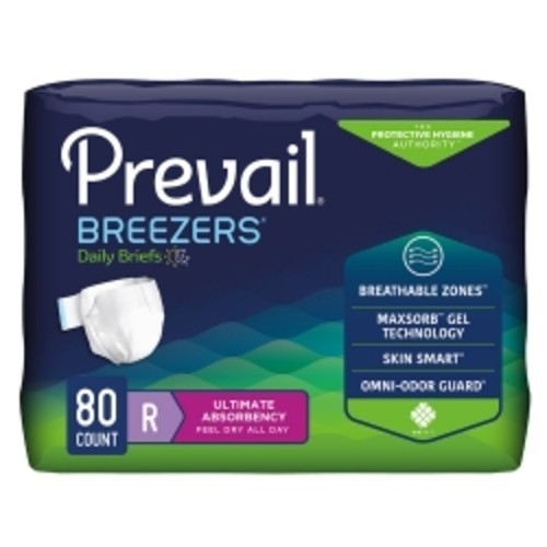 Prevail Incontinence Brief Mat Body Shape PVB-016/, Regular 80 Ct - Picture 1 of 2