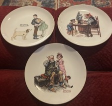 3 Assorted Norman Rockwell Classic Plate Collection, Small Plates