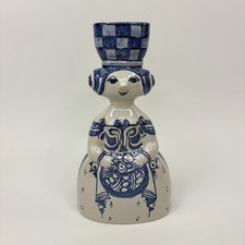 Vtg Bjorn Wiinblad Female Candlestick Holder Blue Pottery Denmark M24 1982 MCM