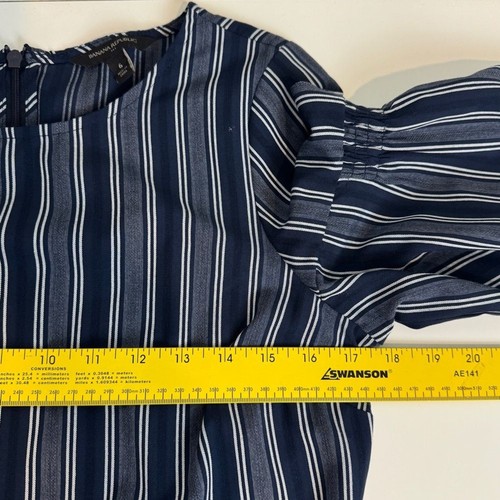 Banana Republic Factory Navy Striped Shift Mini Dress 6 - Picture 6 of 8