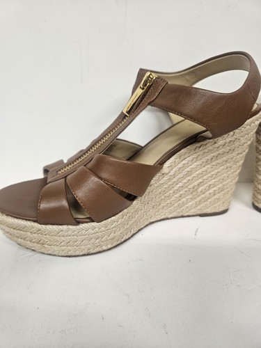 Women's Michael Kors Tan Berkley Wedge Sandals Size 8M - Picture 4 of 10