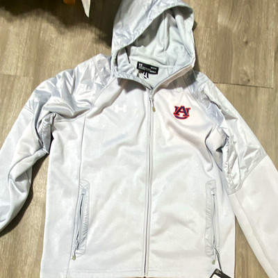 Under Armour Auburn Tigers Gray Full Zip Hooded Jacket Size L/G
