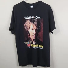 Bon Jovi Because We Can 2013 World Tour Short Sleeve Double Sided Tee Large