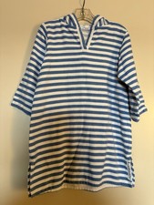Sammimis  Kids Australia Hooded Beach Coverup Blue  White Striped Size Small
