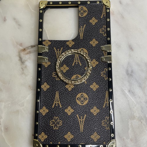 Funda Protectora Apple iPhone 14 Pro Max (Dorada/Floral) Ligera con Anillo de Teléfono - Imagen 2 de 7
