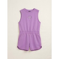 Nike 2XL Nubela Varsity Short Romper Purple Sleeveless Sweatshirt
