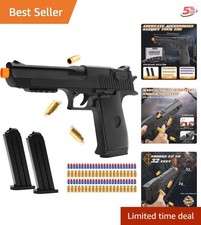 Look Real Toy Gun with Ejecting Soft Bullets,Pistol Toys Play Medium, Black