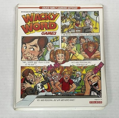 Wacky Word Games Coleco Adam Computer System CIB