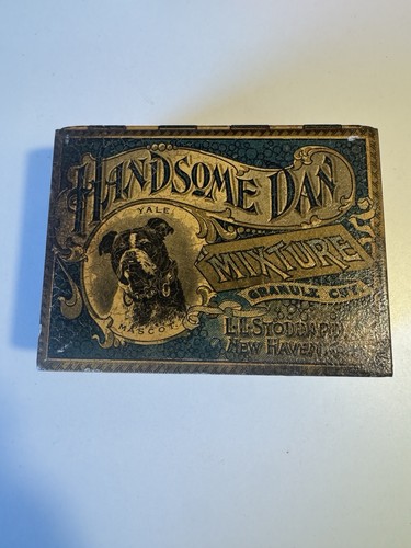 HÜBSCHE DAN MIX - L. L. Stoddard - Blech Litho Werbung Tabakdose