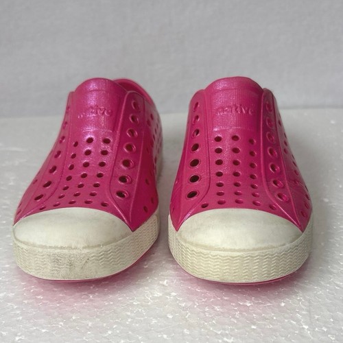 Native Jefferson Slip On Waterproof Sneakers Pink Shimmer Size C10 - Picture 7 of 7