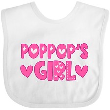 Inktastic Pop Pop's Girl Gift Baby Bib Girls Grandpa Grandfather Granddaughter