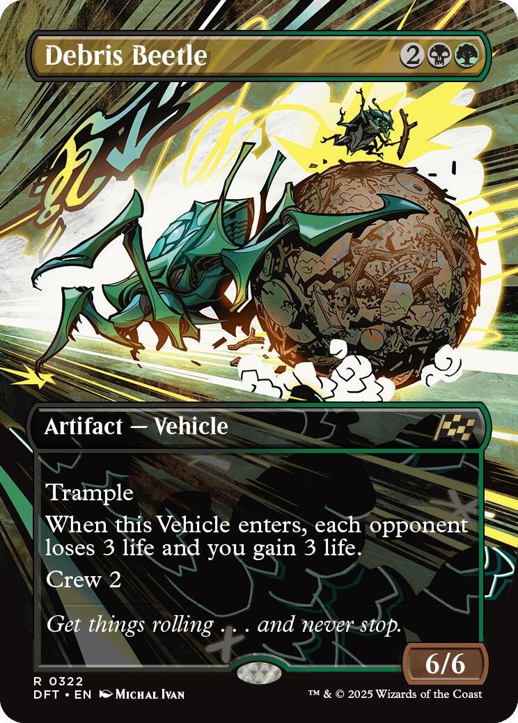 Debris Beetle (Borderless) #322 (NM) Aetherdrift (DFT) MTG