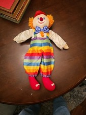 Vintage Charlie Clown Rainbow Plush Doll Style 719 Russ, Great Shape, See Pics