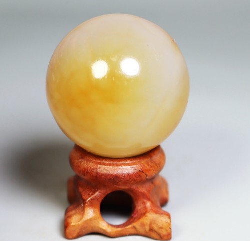 Natural Red Agate Whit Quartz Crystal Stone Sphere Ball Specimen / Stand - Picture 4 of 9