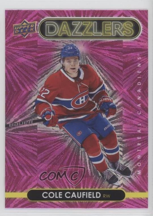 2021-22 Upper Deck Series 1 Dazzlers Pink Cole Caufield #DZ-25 Rookie RC