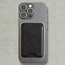 NEW Magnetic MagSafe Wallet Card Holder Black for iPhone Compatible Card Pocket