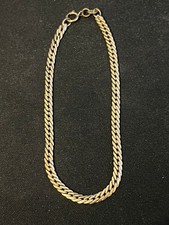 Vintage Fully Hallmarked 9ct Yellow Gold Curb Link Bracelet 19.5 cm / 7.677"
