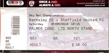Barnsley v Sheffield United 07/04/18 Championship Ticket